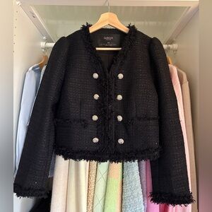 Goreia Black Tweed Women's Blazer